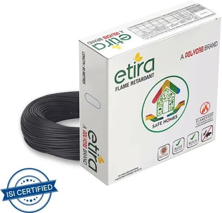 6 sq. mm Polycab Etira 90m.(black)