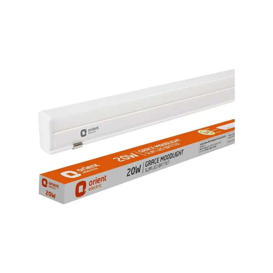 Orient Electric 20W Grace Pro LED Batten | Up to 4 kV surge protection | Ultra Slim Design| LED Tubelight for Home| Sleek & Stylish Design| Cool White| Pack of 10