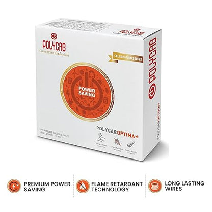 Polycab Optima Plus  1 SQ-MM, 90 Meters PVC Insulated Copper Wire Single Core Flexible House Cable for Domestic & Industrial Connections Electric Wire (White)