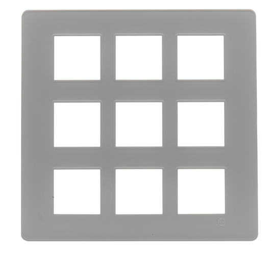 L&T/LK Engem White 18 Module Cover Plate with Grid Frame