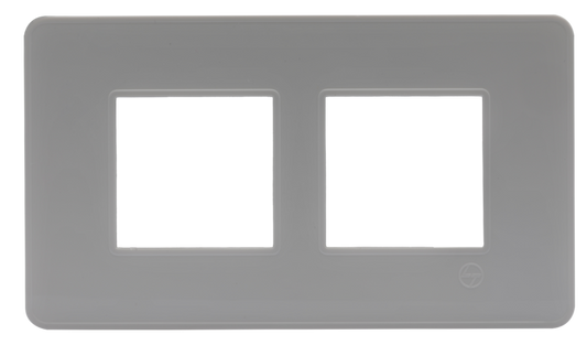 L&T/LK Engem White 4 Module Cover Plate with Grid Frame