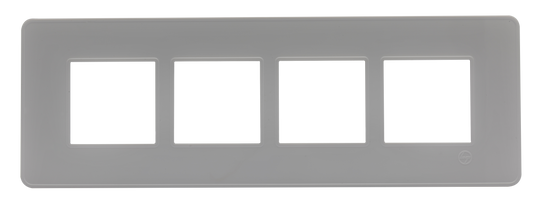 L&T/LK Engem White 8 Module Horizontal Cover Plate with Grid Frame