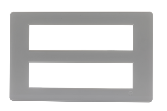 L&T/LK Engem White 16 Module Cover Plate with Grid Frame