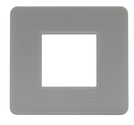 L&T/LK Engem White 2 Module Cover Plate with Grid