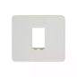 L&T/LK Engem White 1 Module Cover Plate with Grid Frame