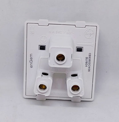 LK Engem White 6Amp 3 Pin Socket  2 Module with ISI