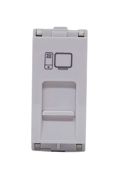 L&T/LK Engem White RJ-45 Data Socket CAT-6 1 module