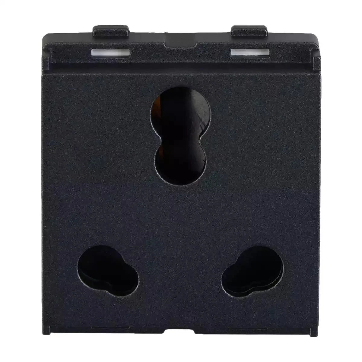 L&T/LK Engem Stone Grey 6/16A Combined ISI 2 Module Socket