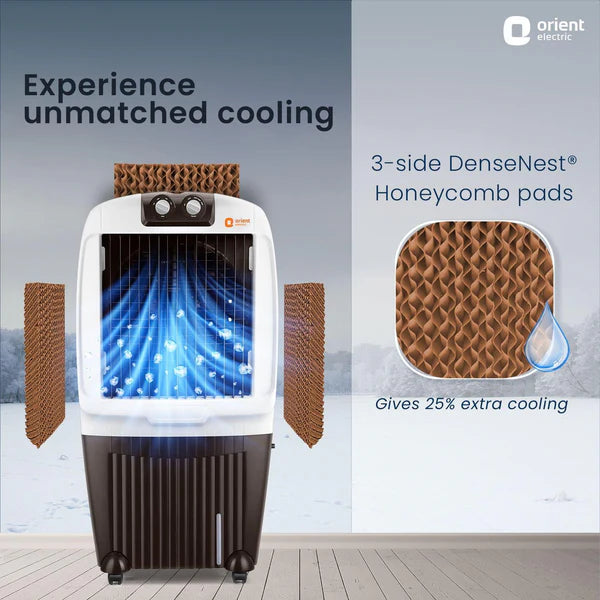 Orient Ocean Air Desert Cooler with Honeycomb Pads 70L