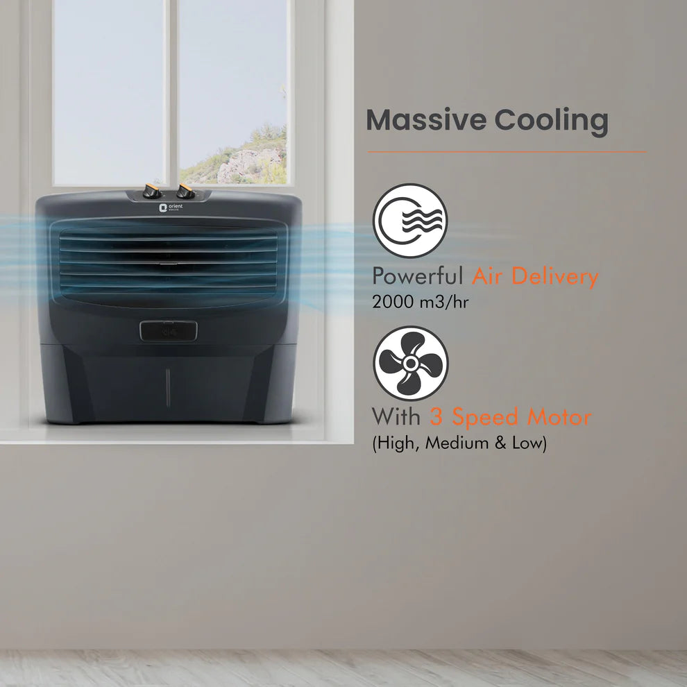 Orientelectric  Magicool+ Window Air Cooler with Powerful Air Delivery 55L