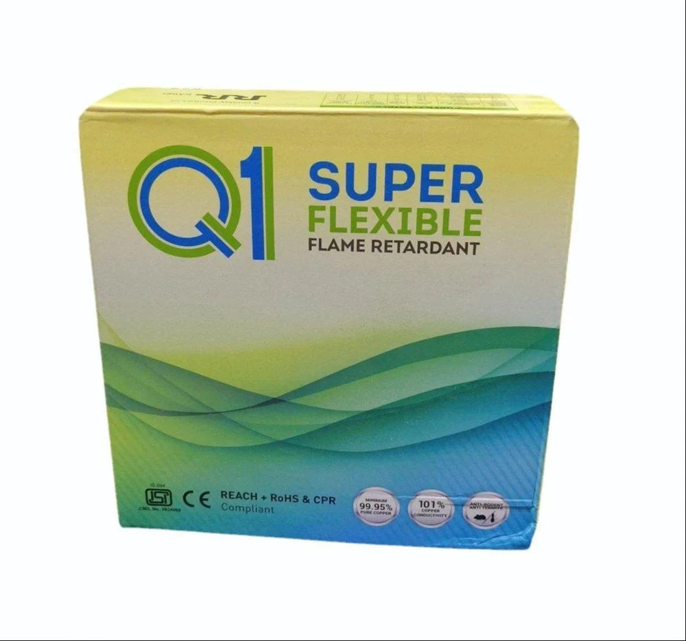 RR Q1 Super Flexible PVC Insulated 1sq.mm Single Core Flexible Copper Wires and Cables for Domestic/Industrial Electric | Home Electric Wire | 90 Mtr | Electrical Wire | (Yellow)