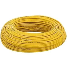 RR Q1 Super Flexible PVC Insulated 2.5sq.mm Single Core Flexible Copper Wires and Cables for Domestic/Industrial Electric | Home Electric Wire | 90 Mtr | Electrical Wire | (Yellow)